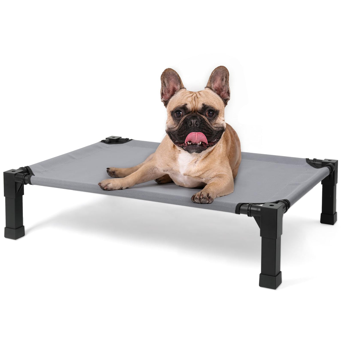 Heeyoo cama para perro elevada con malla respirable para interior y exterior.