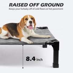 Heeyoo cooling elevated dog bed non-slip feet protect floors and stabilize.