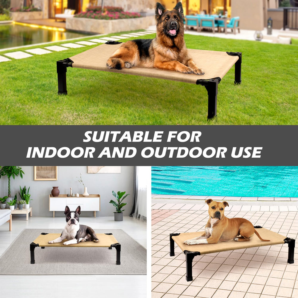 Heeyoo cooling elevated dog bed raised height promotes air flow under the bed