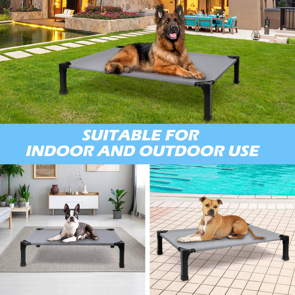 Heeyoo cooling elevated dog bed washable mesh for quick cleaning