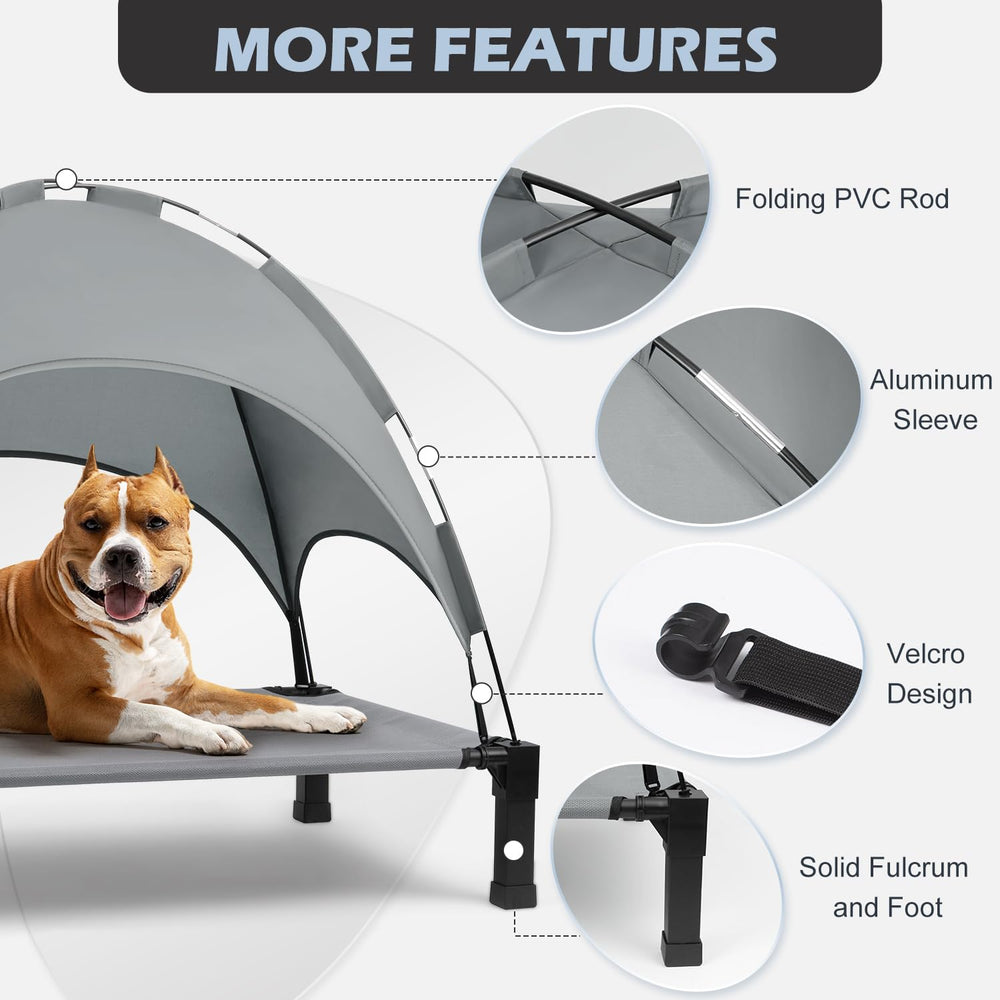 Heeyoo cooling mesh bed promotes airflow and comfort.
