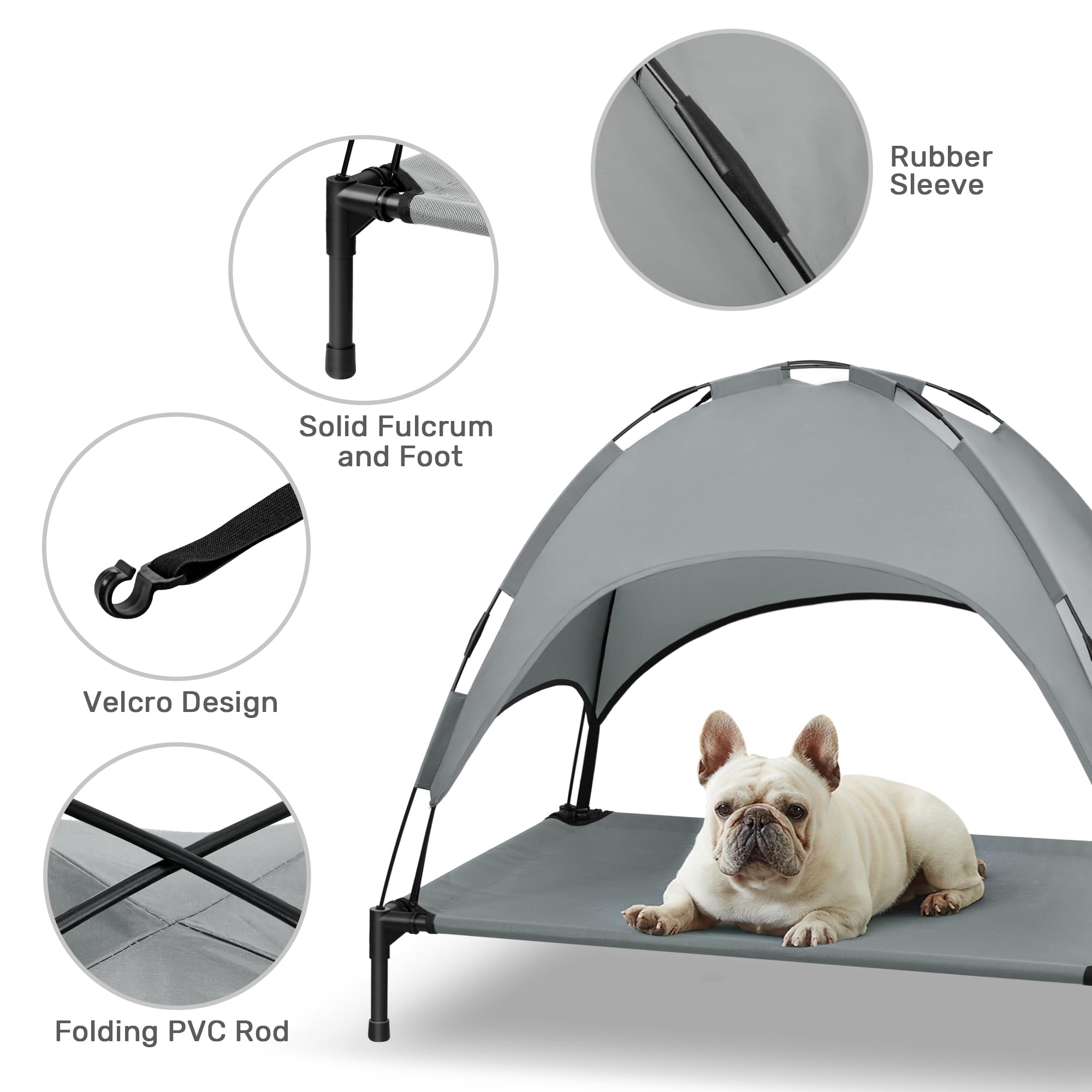 Heeyoo dog bed canopy assembly image