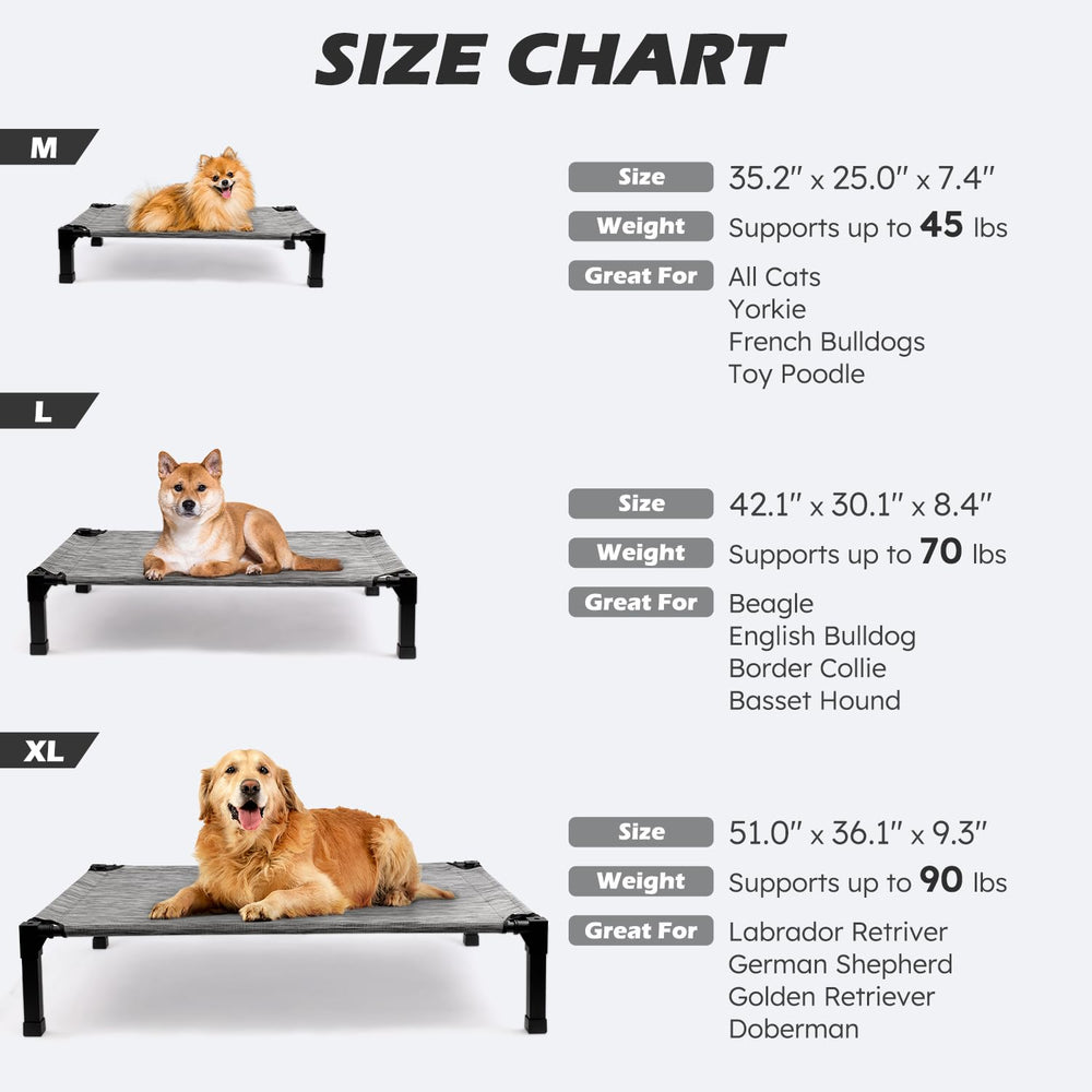 Heeyoo elevated bed frame assembled for sturdy indoor outdoor use.
