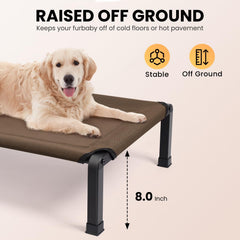 Heeyoo Elevated Dog Bed enlarged rubber feet prevent sliding on tile and wood.