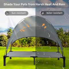 Heeyoo dog cot assembly demonstrates quick setup for camping or backyard use.