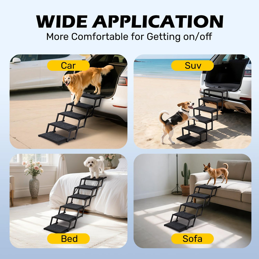 Heeyoo dog steps six-step design supports up to 250 lbs