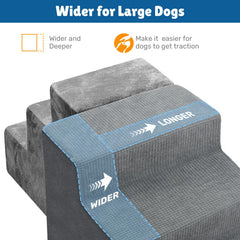 Heeyoo dog steps removable cover zipper enables quick machine-wash cleaning.