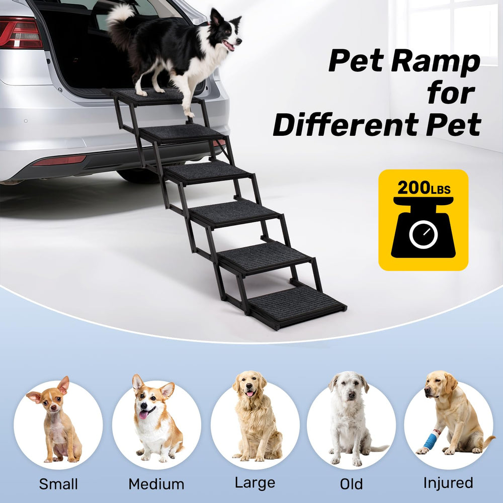 Heeyoo dog steps universally compatible with most vehicles