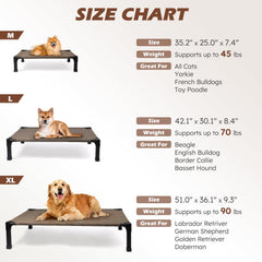 Heeyoo elevated dog bed mesh close-up highlights breathable Textilene fabric