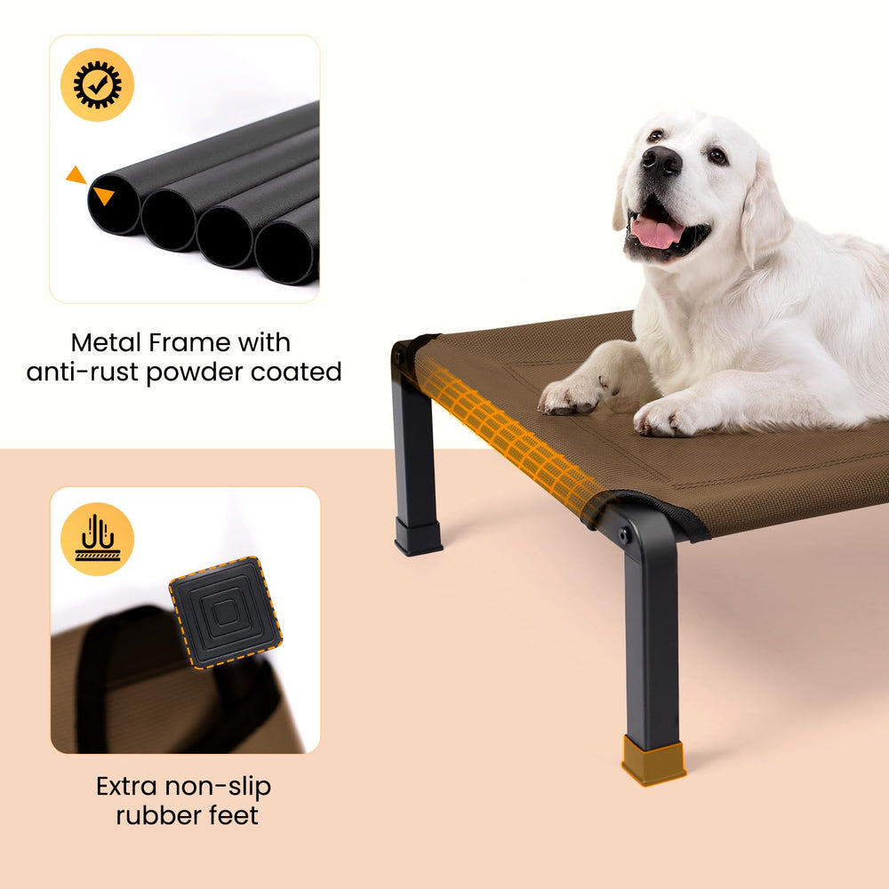 Heeyoo Elevated Dog Bed easy no-tools assembly in minutes.