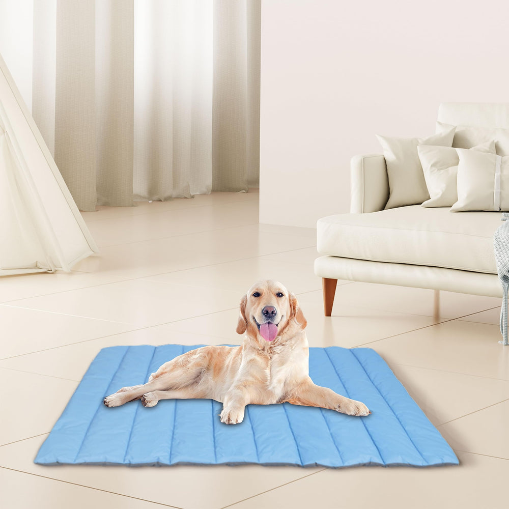 Heeyoo Outdoor Pet Bed arrives vacuum-packaged and inflates to form loft