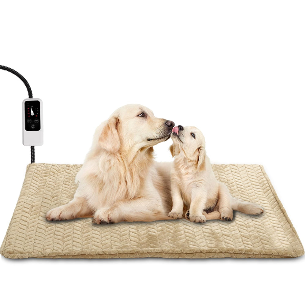 Heeyoo Pet Heating Pad top view shows cozy warmth for cold nights