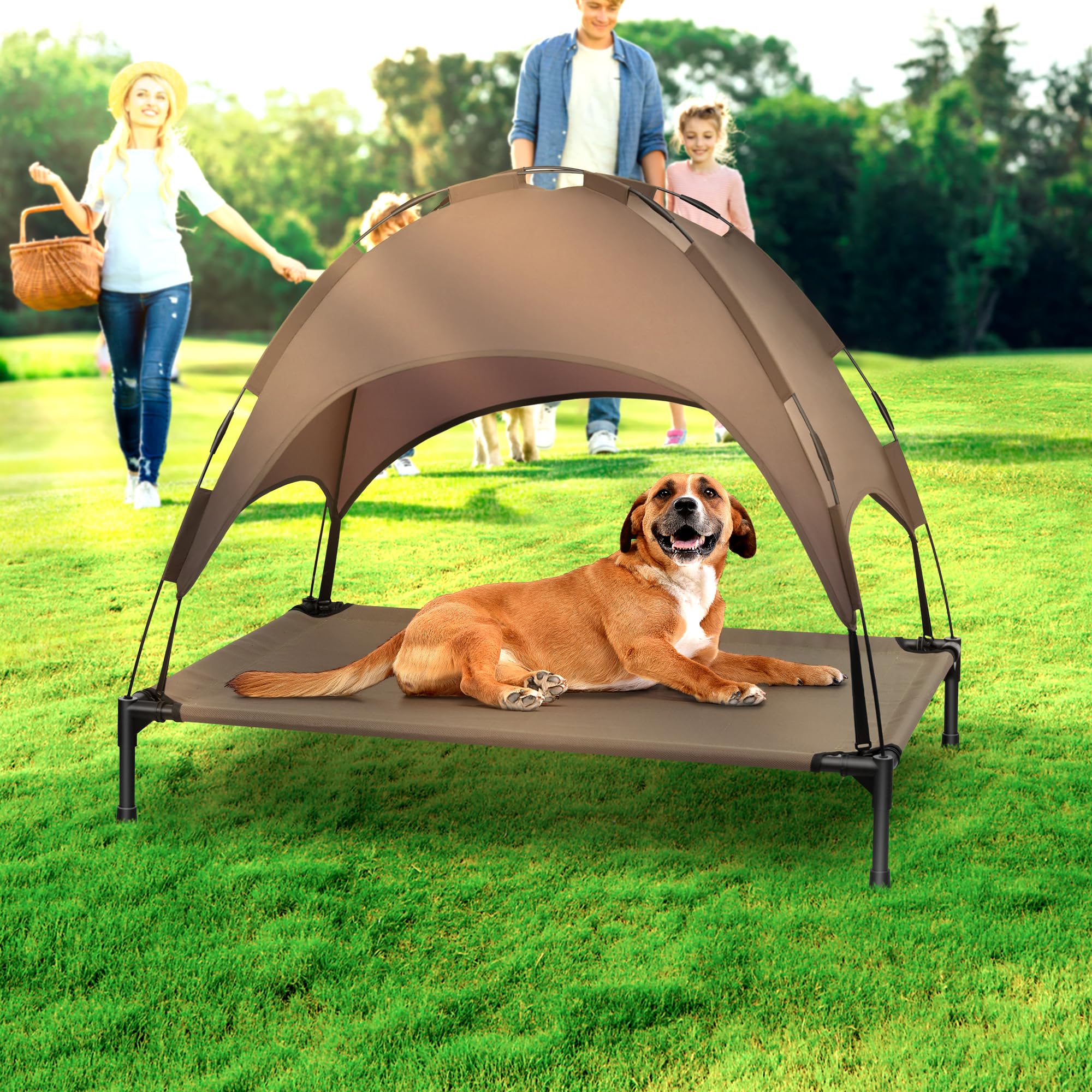 Heeyoo portable-dog-bed-ideal-for-camping-beaches-and-parks.