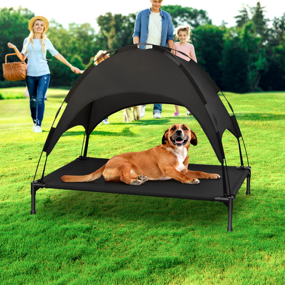 Heeyoo portable dog bed is lightweight for travel and camping.