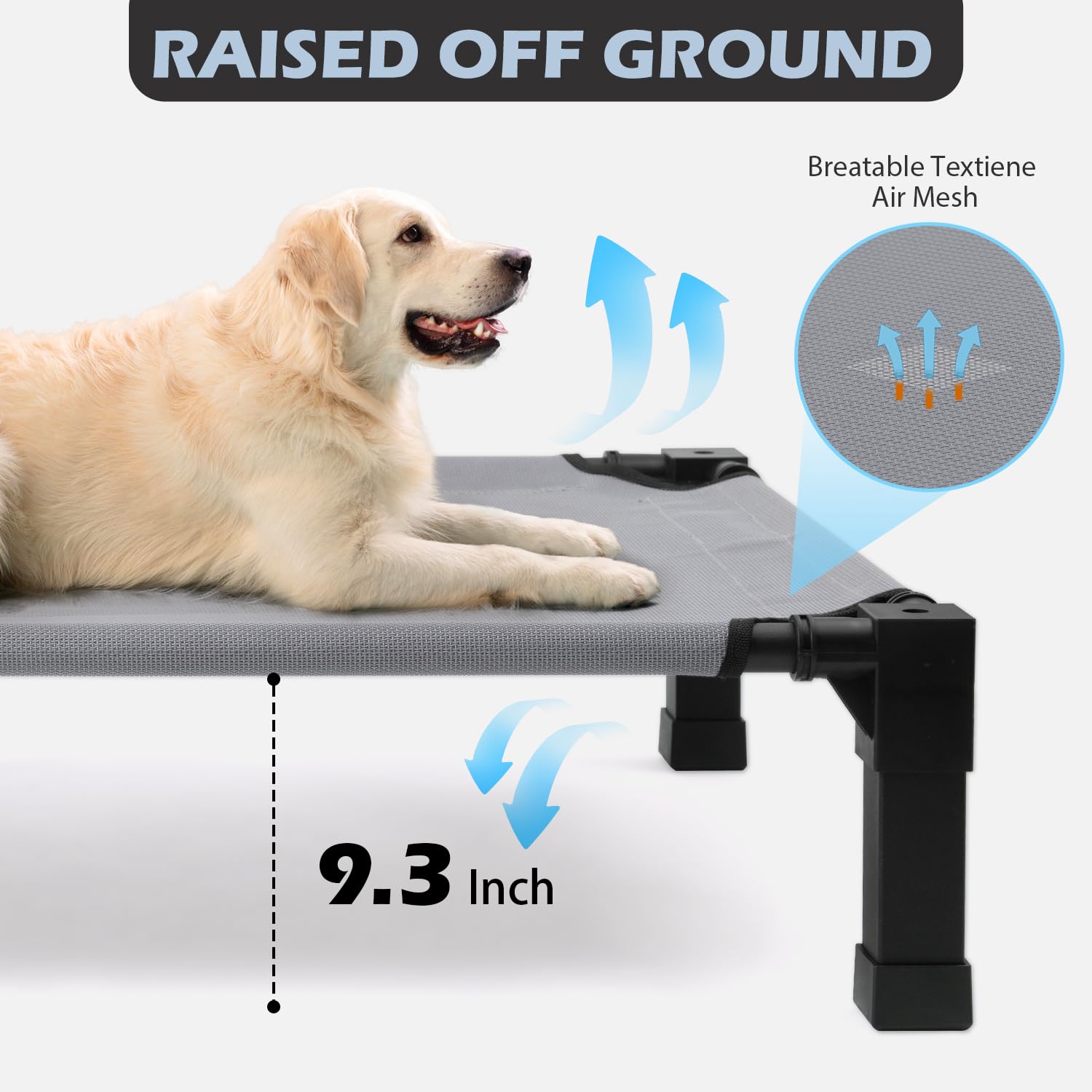 Heeyoo portable pet bed is lightweight for travel.