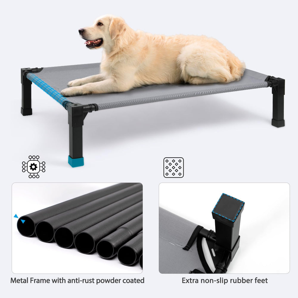 Heeyoo powder-coated steel frame resists rust for durable outdoor use.
