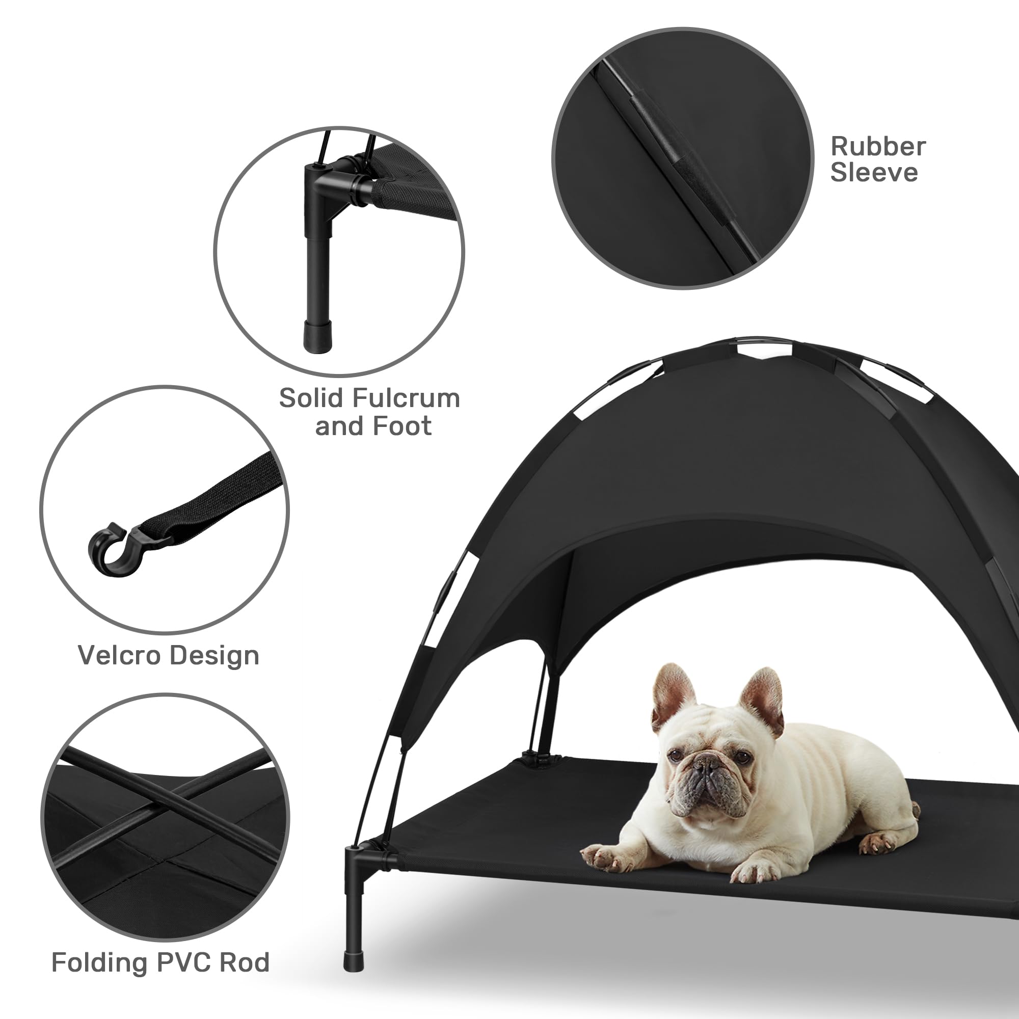 Heeyoo sturdy steel frame with anti-skid feet prevents tipping on uneven ground.