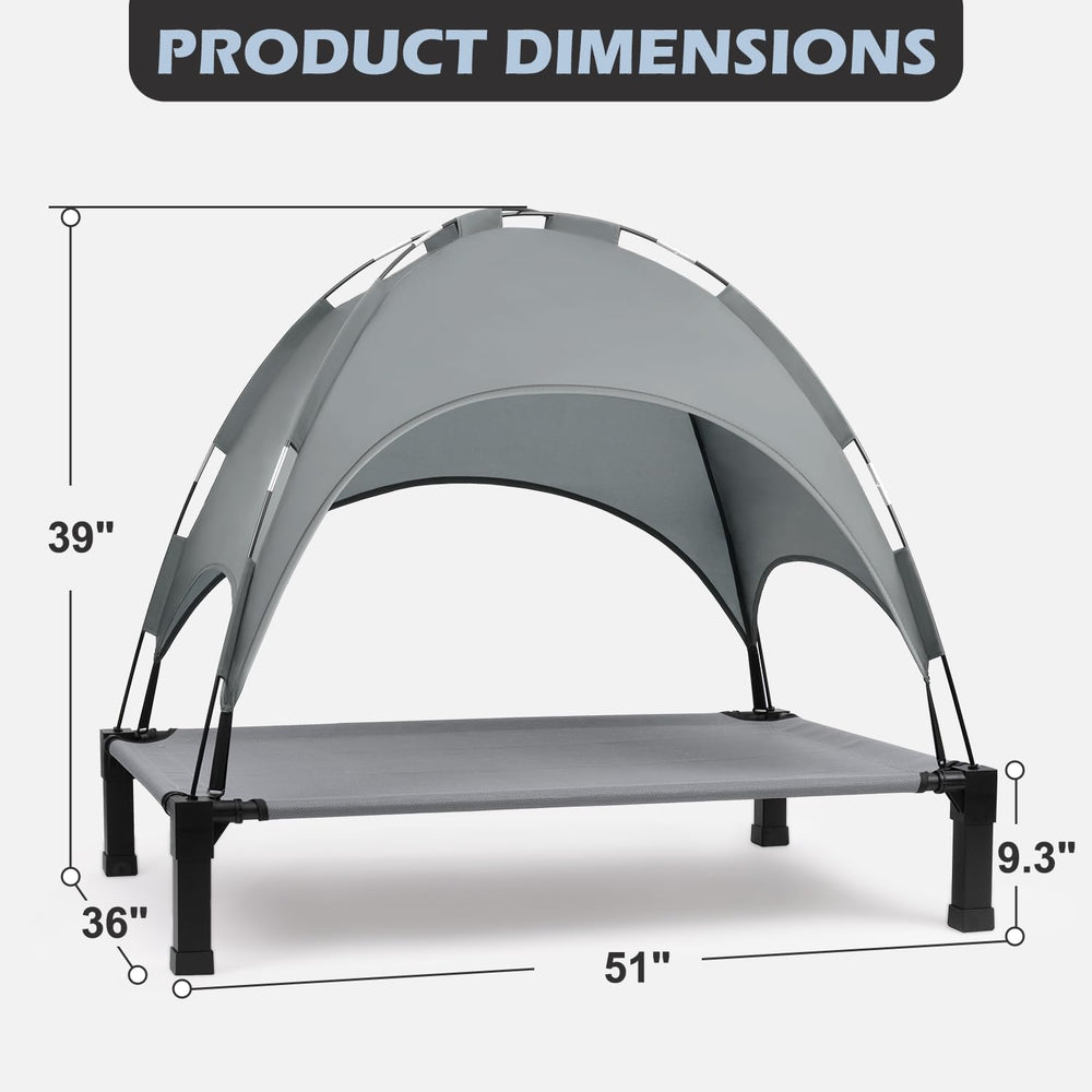 Heeyoo waterproof shade canopy blocks sun and rain.