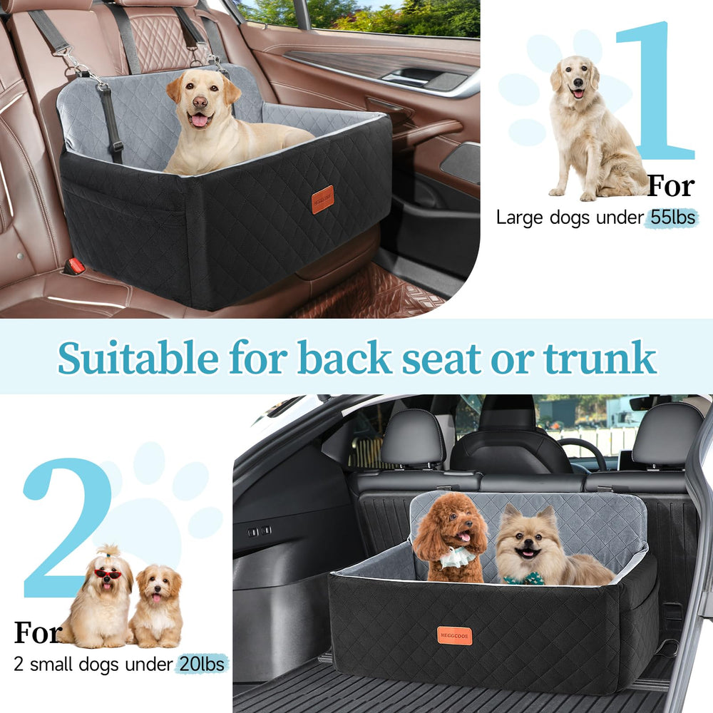 HEGGCOOE dog car seat with anti-slip base keeps the bed stable