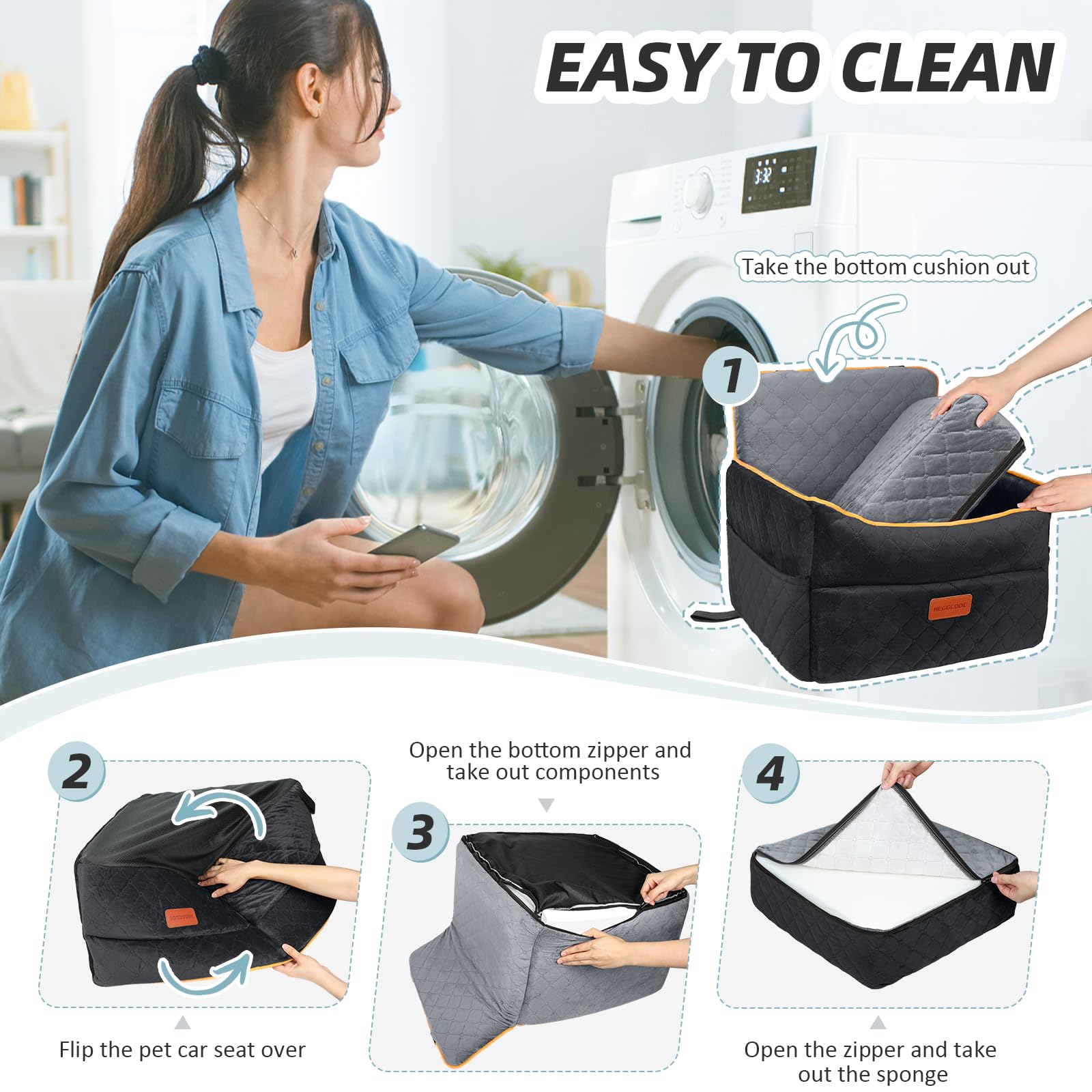 HEGGCOOE removable washable cover simplifies cleaning after adventures.