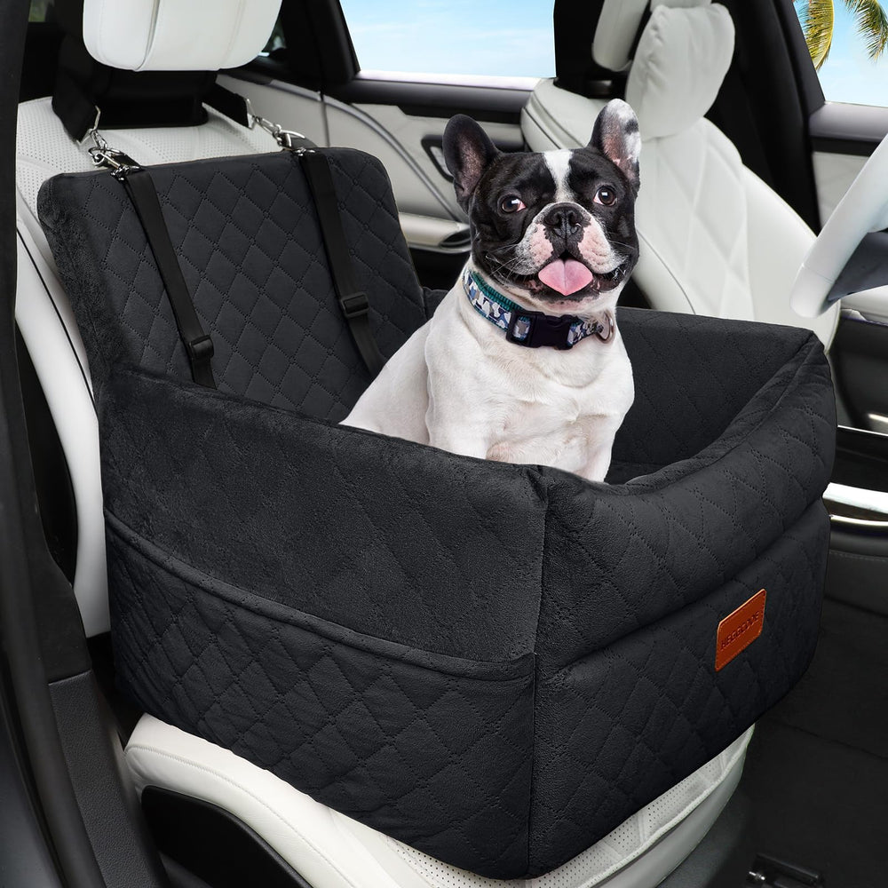 HEGGCOOE small dog car seat elevates your pet for a better view and calmer rides.