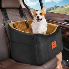 HEGGOOE dog car seat back view demonstrates stability and quick installation