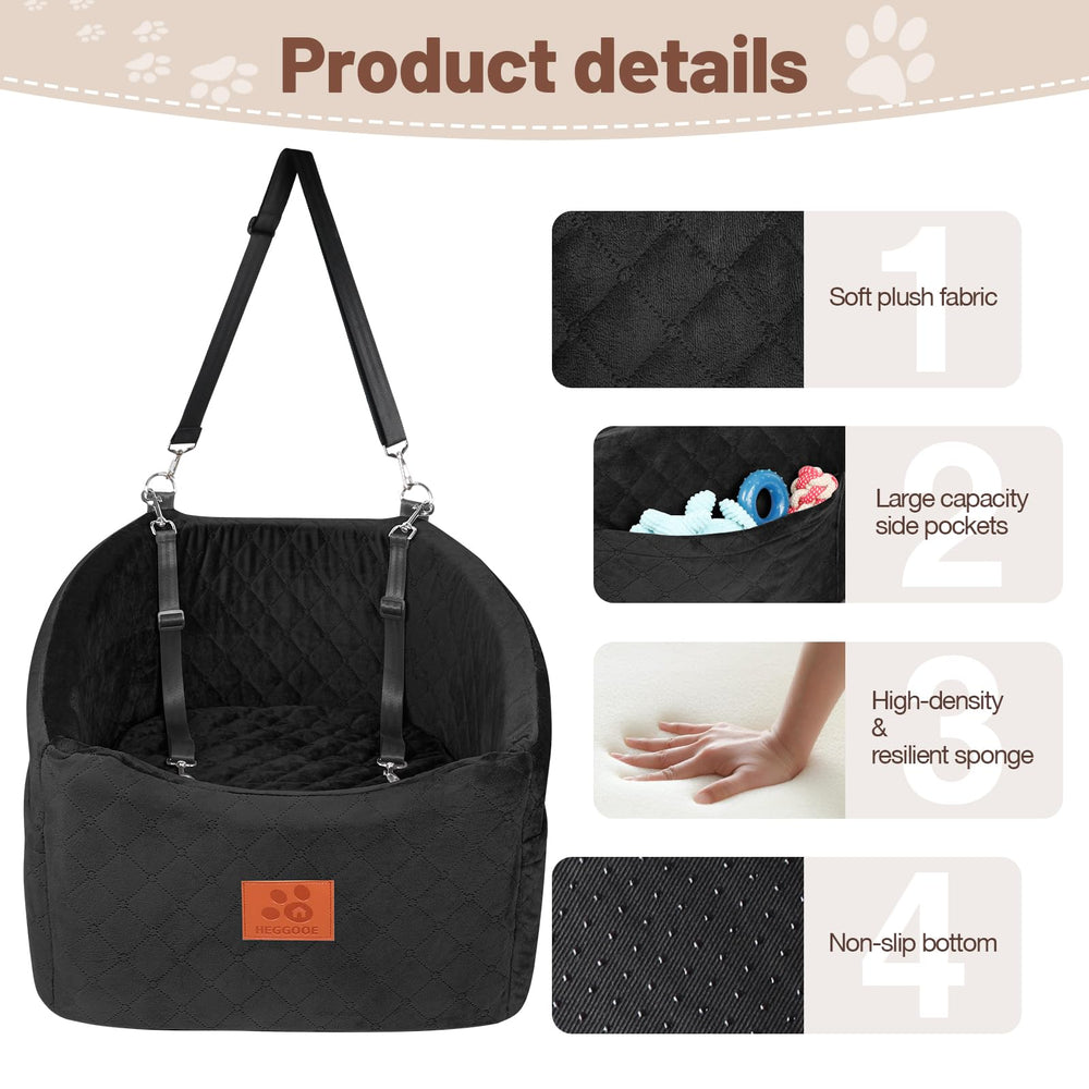 HEGGOOE dog car seat harness hook keeps pets secure during travel.