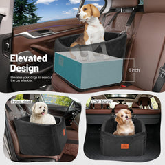 HEGGOOE dog car seat removable cover simplifies cleaning after trips.