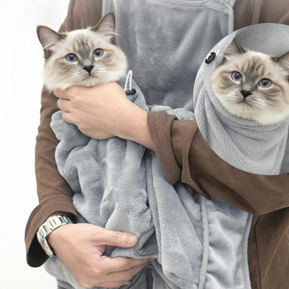 HeiheiTom cat apron carrier velvet material close-up conveys cozy comfort.