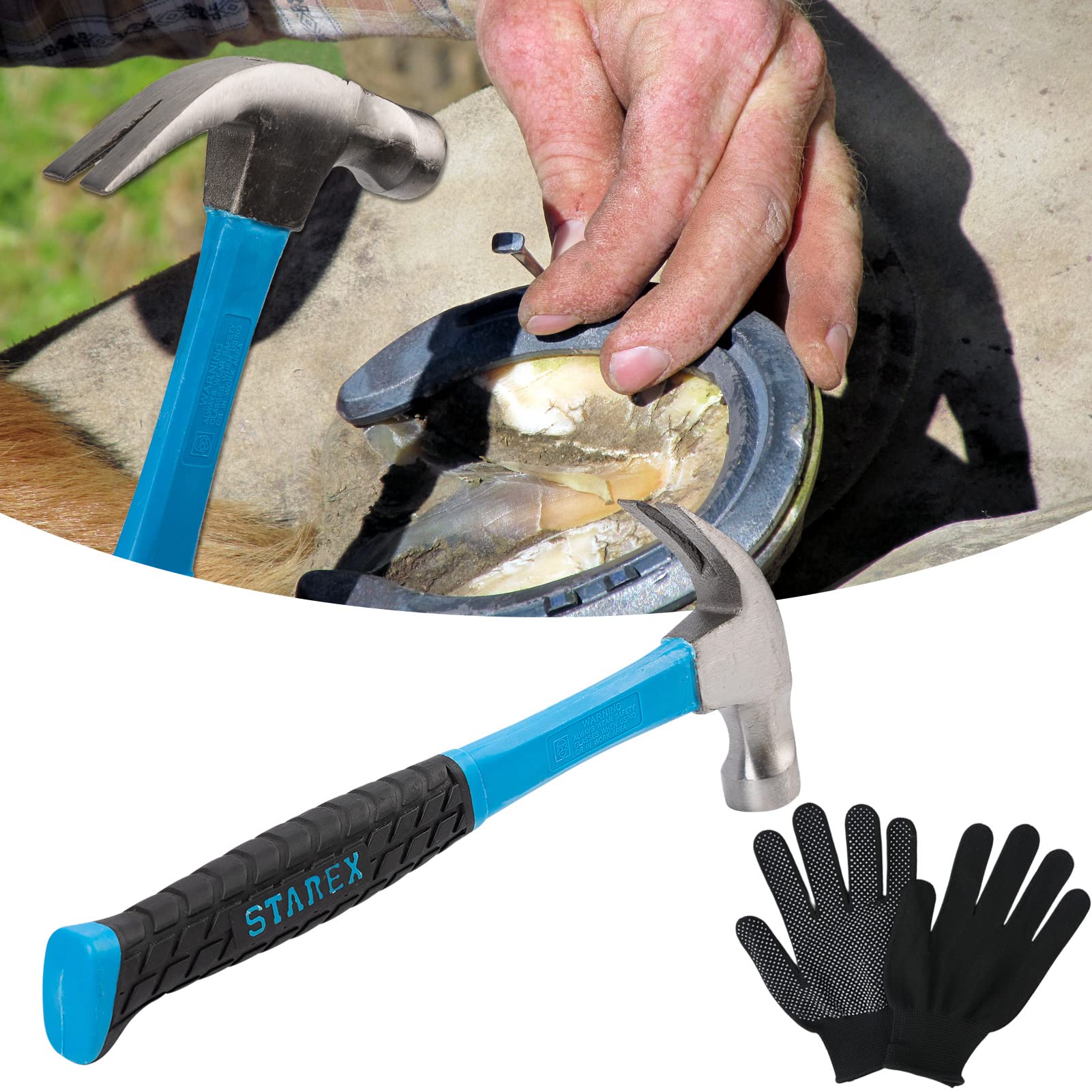 HEJKFVCL horseshoe hook brush in action for debris removal