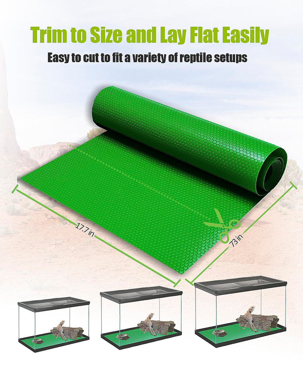 Helidrago Eco-friendly Liner Reusable reduces waste in terrariums.
