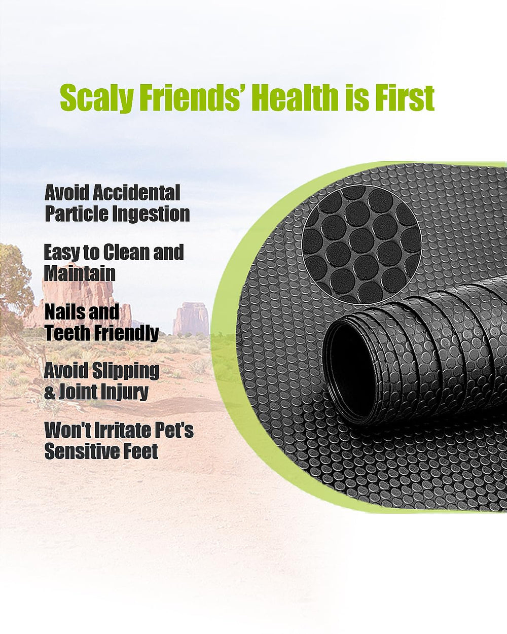 Helidrago reptile-substrate-floor-4x2x2 demonstrates a durable, wipe-clean liner for large terrariums.