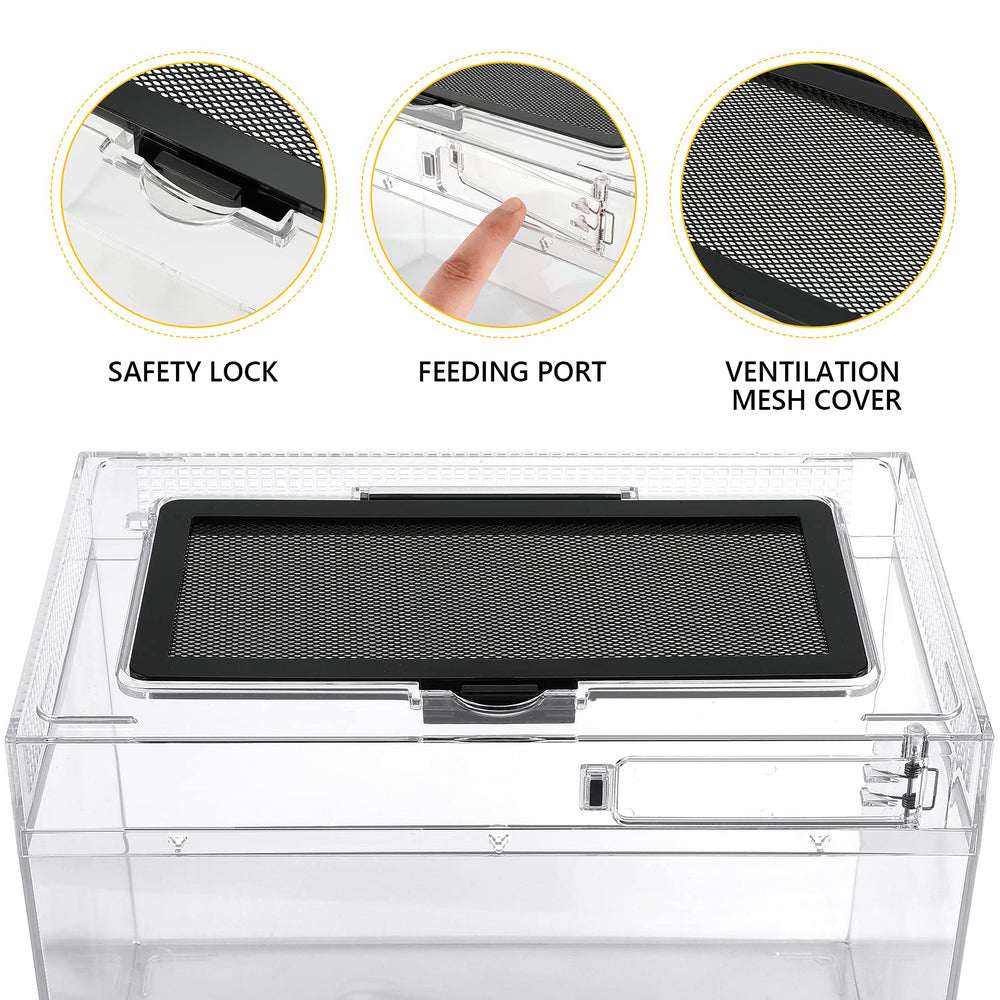 HELIME digital hygrometer inside view enables humidity monitoring for habitat stability