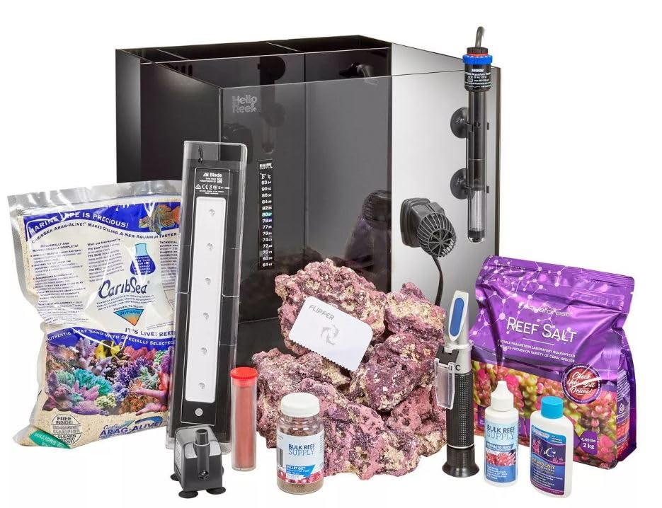 HelloReef rear filtration chamber hidden system showcases clean aesthetics and quiet operation