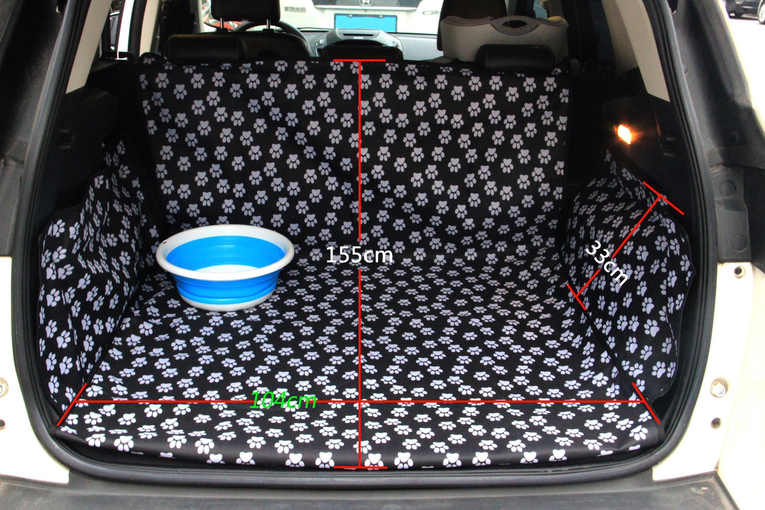 HelloTree cargo liner dimensions 155x104x33 cm provide universal fit