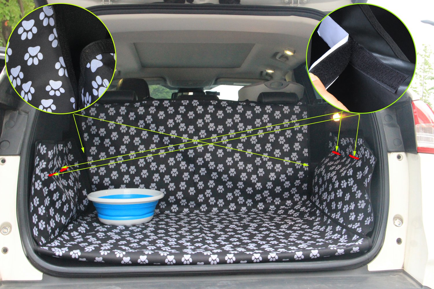 HelloTree trunk liner heavy-duty 600D polyester surface for rugged trips