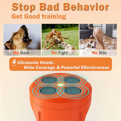 HeloDiqiu dual-frequency deterrent adapts to different dogs and reduces tolerance buildup.