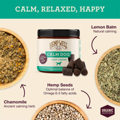 Hemp Well Calm Dog Soft Chews beef flavor closeup promotes easy administration.