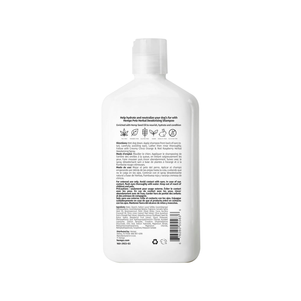 Hempz Petz Dog Shampoo foamy lather for refreshing bath