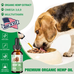 Hemyum Pet Hemp Oil cat serving illustrating simple addition to meals for mood balance