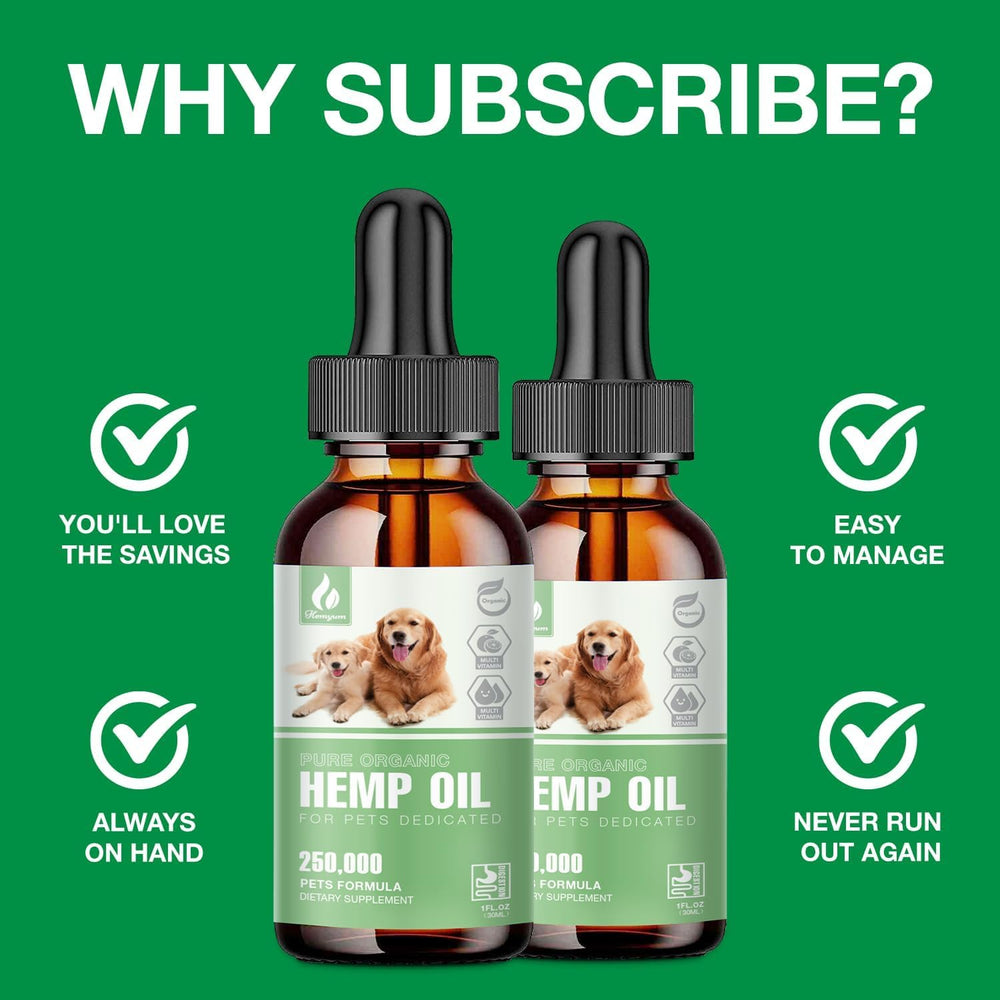 Hemyum Pet Hemp Oil immune-support ingredients close-up for natural wellness