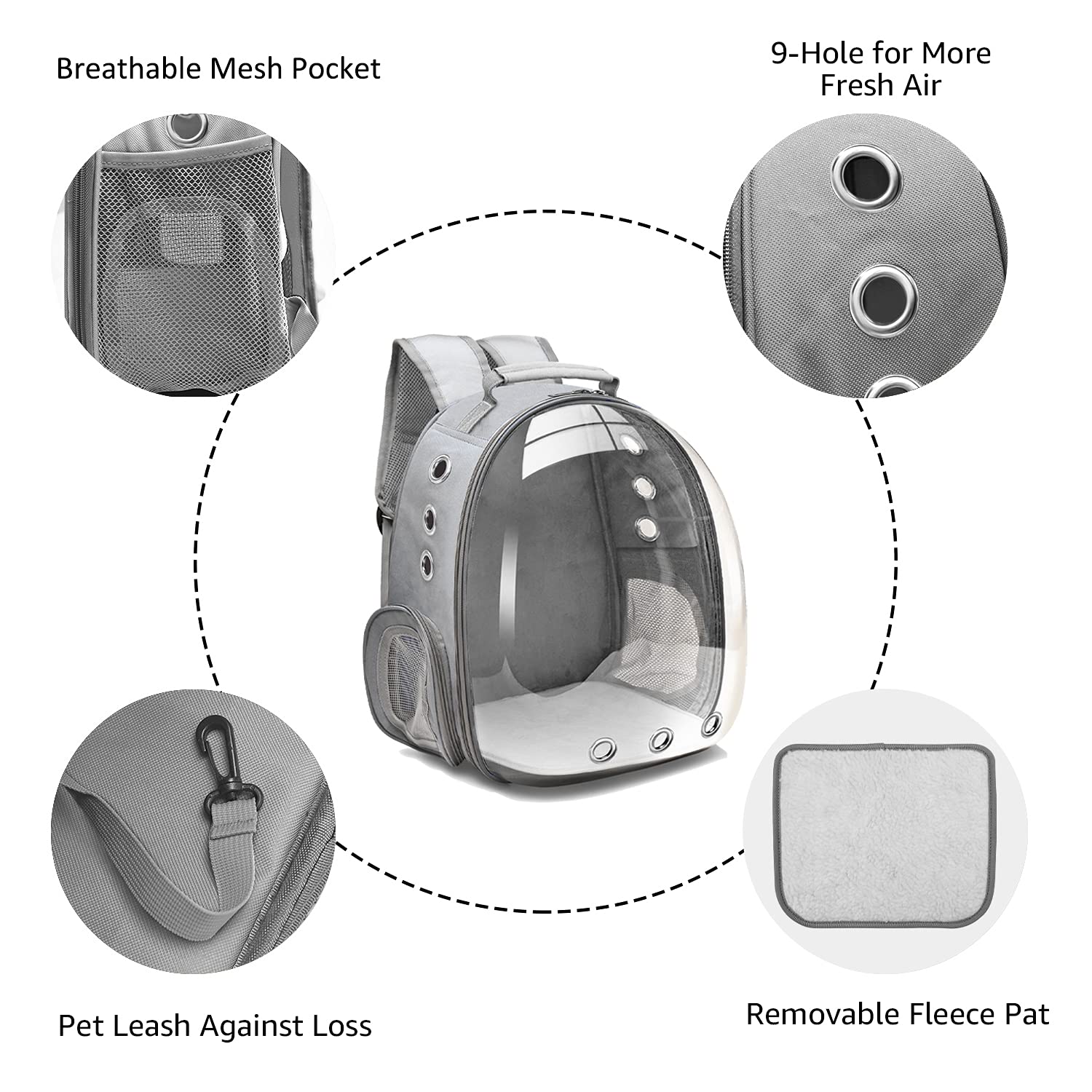 Henkelion bubble carrier breathable-durable materials for airflow and durability