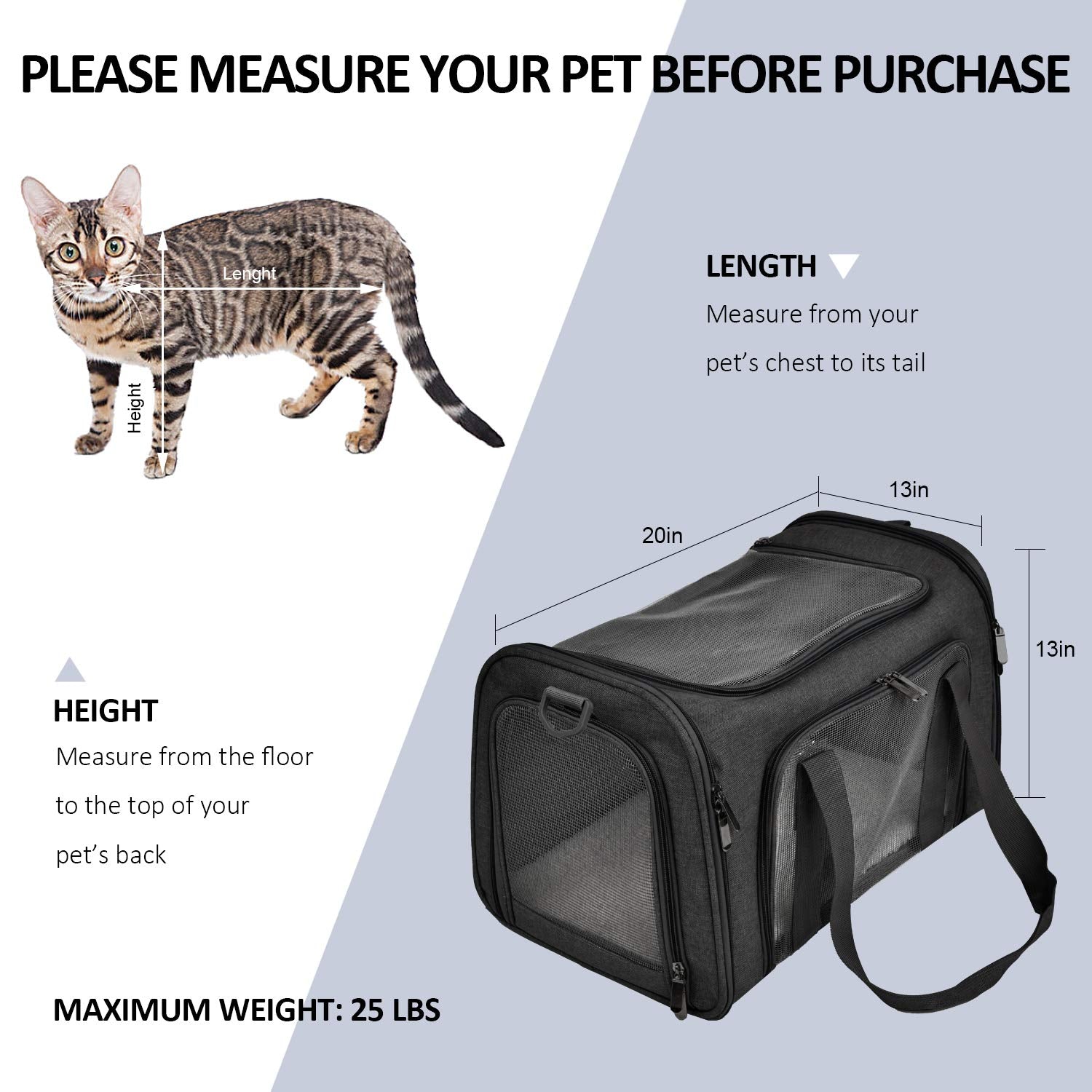 Henkelion carrier with four-side mesh for airflow and pet monitoring during trips