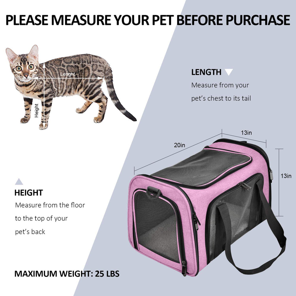 Henkelion collapsible travel pet carrier folded compactly for storage.