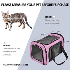 Henkelion collapsible travel pet carrier folded compactly for storage.