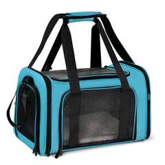 Henkelion large soft-sided carrier open view for easy access