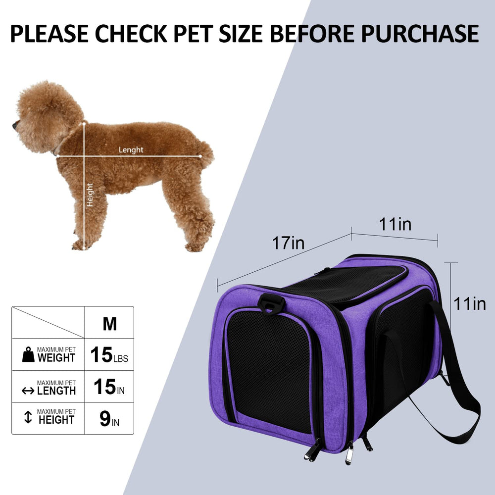 Henkelion pet carrier includes dual handles for balanced carrying.