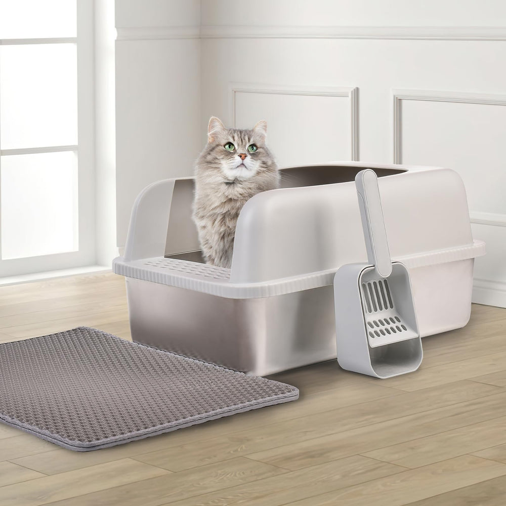 Henkelion anti-slip pads keep the litter box steady on floors