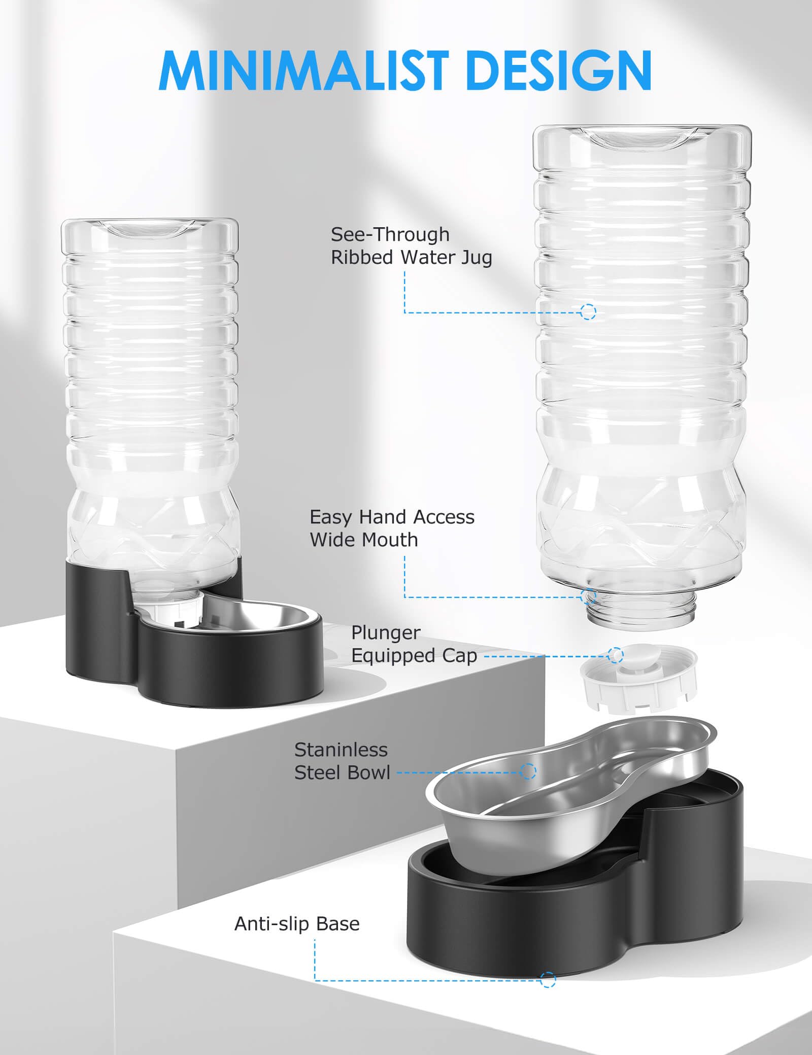 Heouvo for busy homes with cats and dogs, ensuring constant access to fresh water.