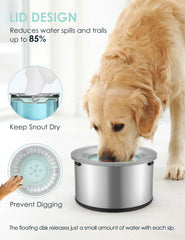 Heouvo floating disk slows drinking and keeps water cleaner